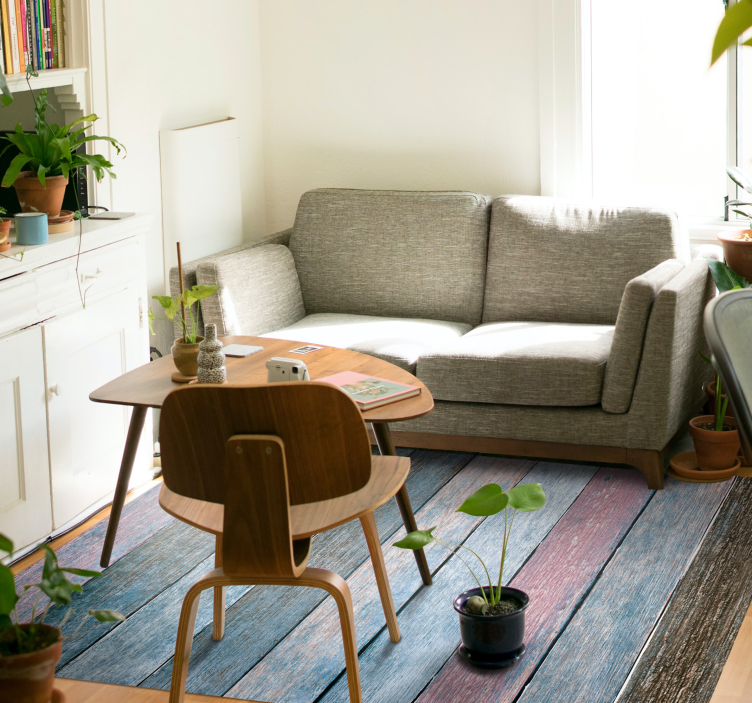 Tapete de textura de pranchas de madeira rústicas coloridas - TenStickers