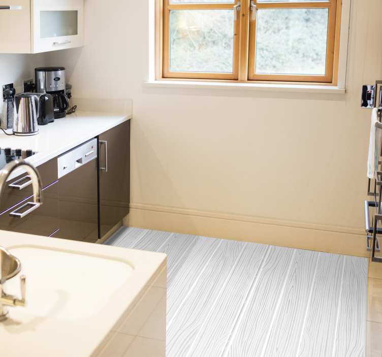 Tapete de vinil branco de madeira - TenStickers