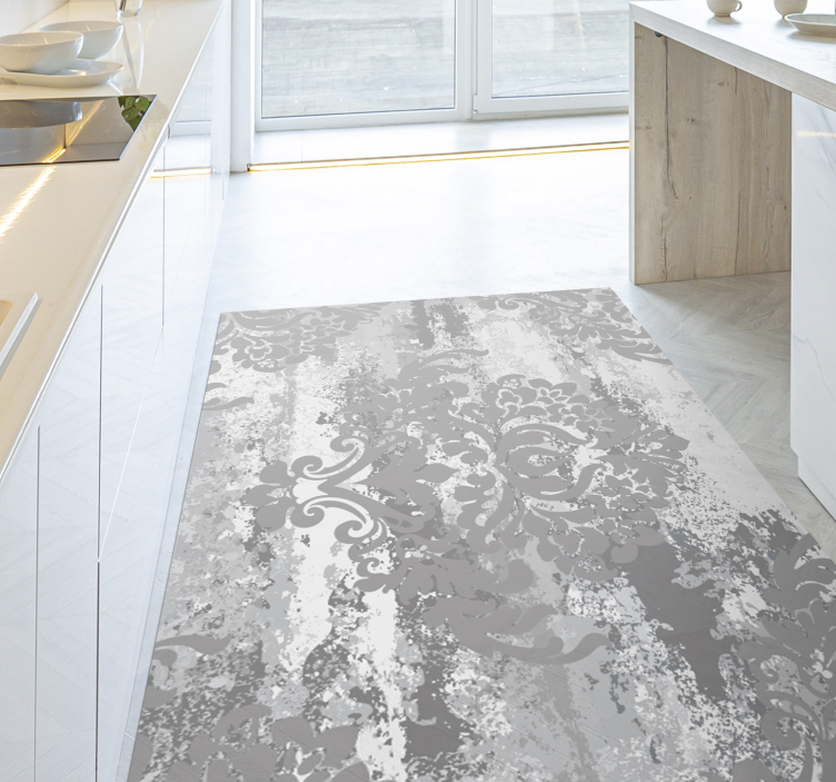 Tapete de vinil cinza com estampa de quebra-cabeça - TenStickers