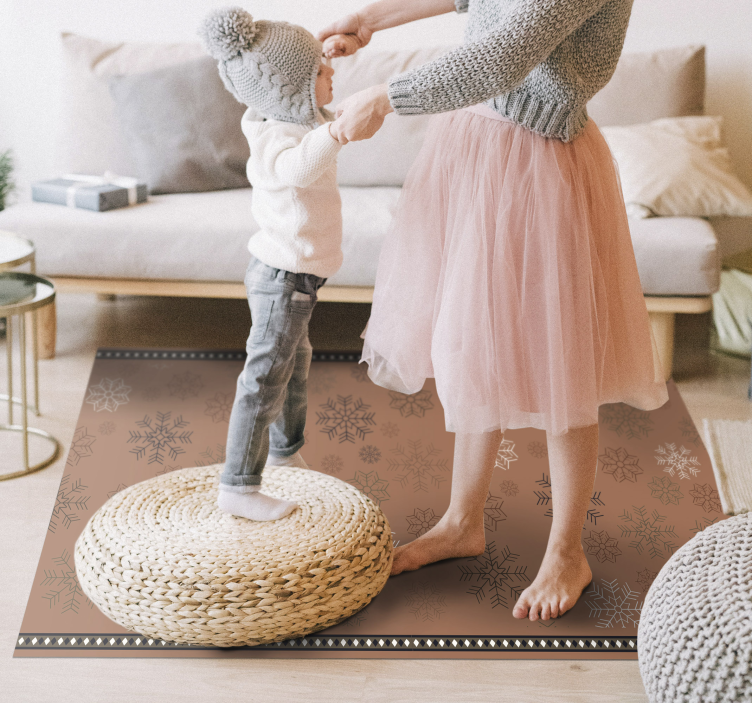 Tapete de vinil com padrão de flocos de neve - TenStickers