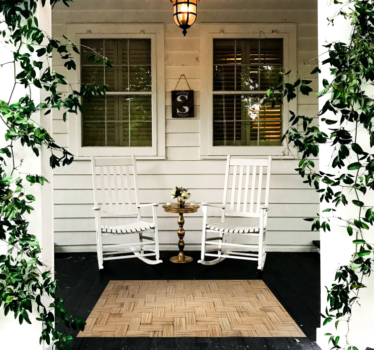 Tapete de vinil com textura efeito cesta - TenStickers