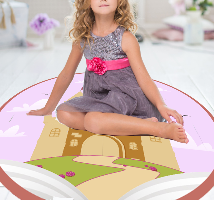 Tapete de vinil conto castelo infantil - TenStickers