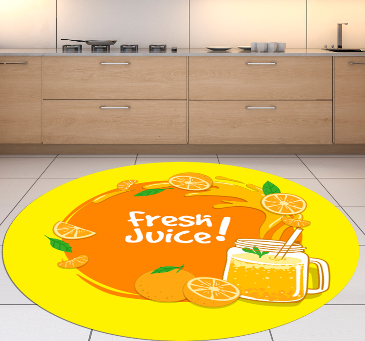 Tapete de vinil de cozinha de suco de laranja - TenStickers