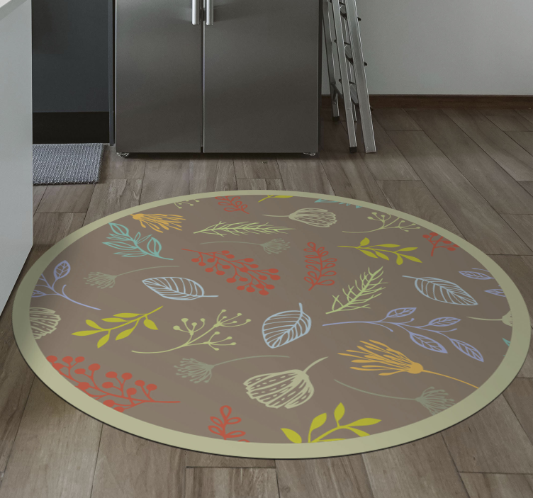 Tapete de vinil de flores de cozinha country - TenStickers