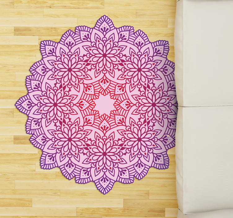 Tapete de vinil de mandala elegante rosa - TenStickers