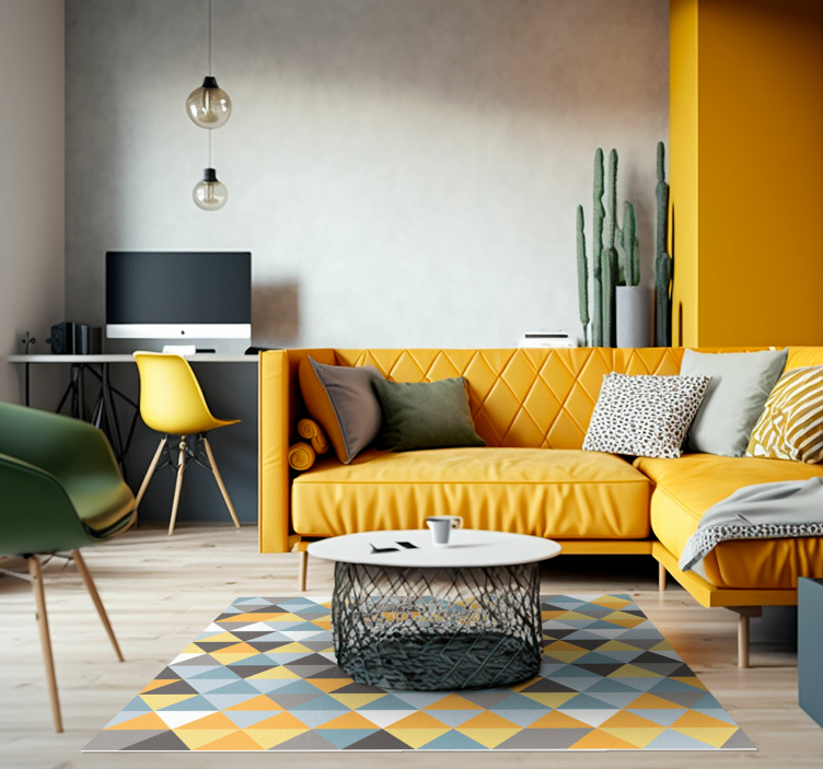 Tapete de vinil estilo nórdico triângulos pastel - TenStickers