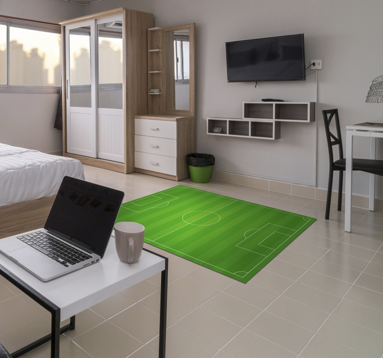 Tapete vinílico juvenil Campo de futebol - TenStickers