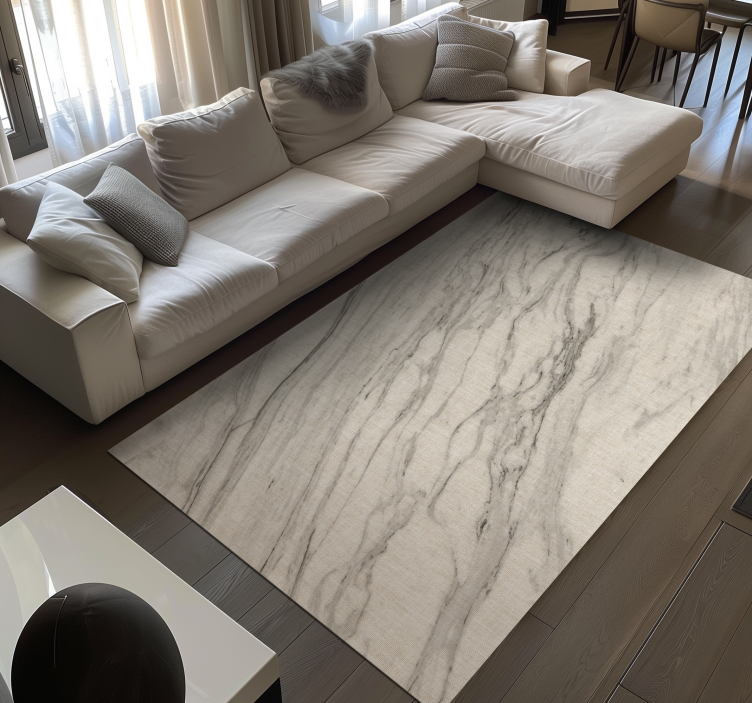 Tapete de vinil mármore tons de marfim com detalhes em preto - TenStickers