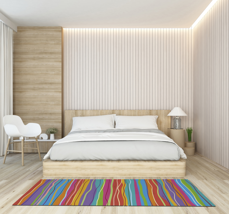 Tapete de vinil moderno com riscas coloridas deslumbrantes - TenStickers