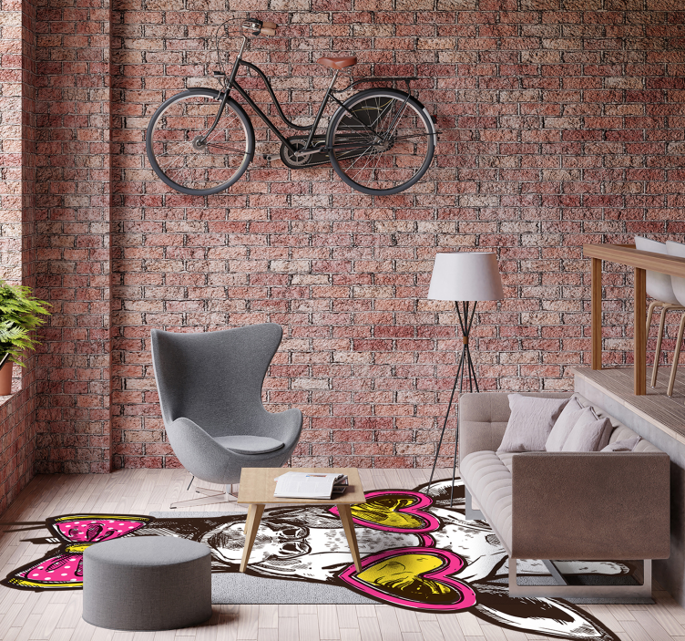 Tapete de vinil original girafa hispter - TenStickers