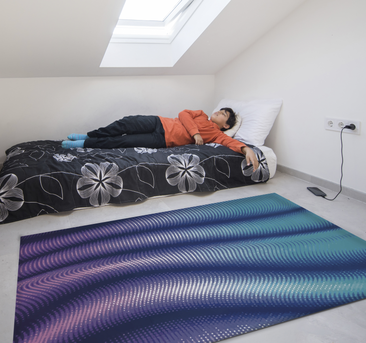 Tapete de vinil Riscas abstratas roxas e azuis - TenStickers