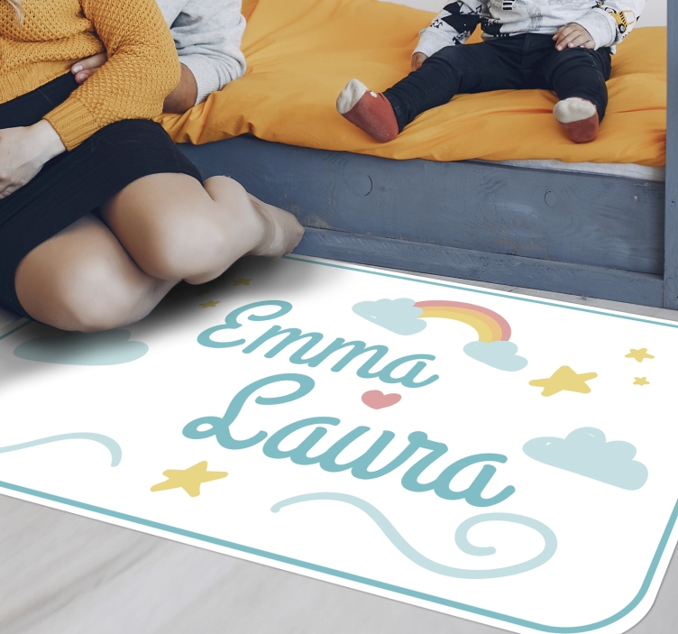 Coração com tapete personalizado arco-íris - TenStickers