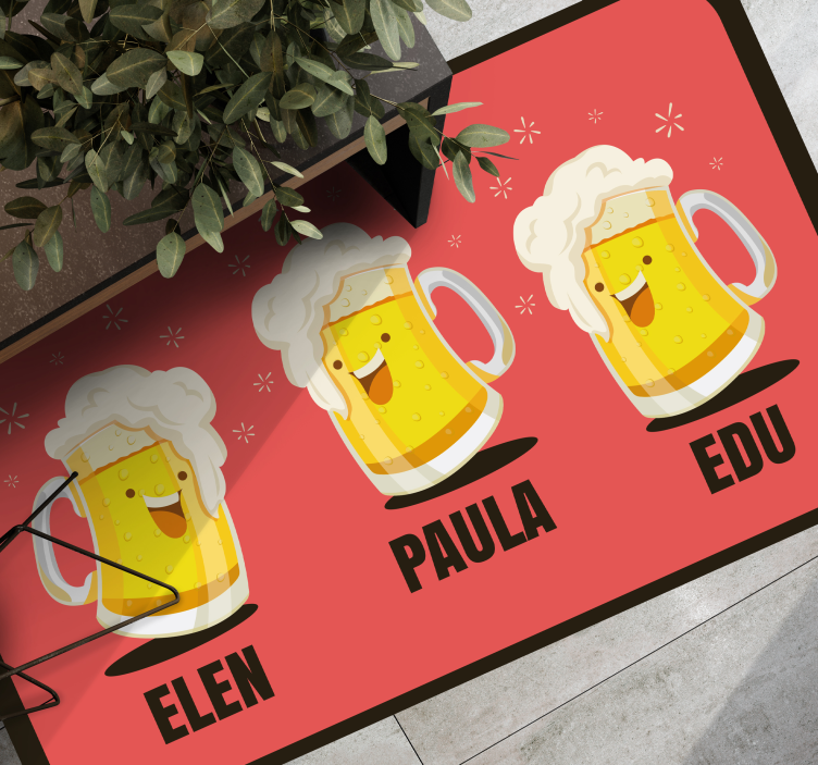 Cervejas tapete de vinil personalizado - TenStickers
