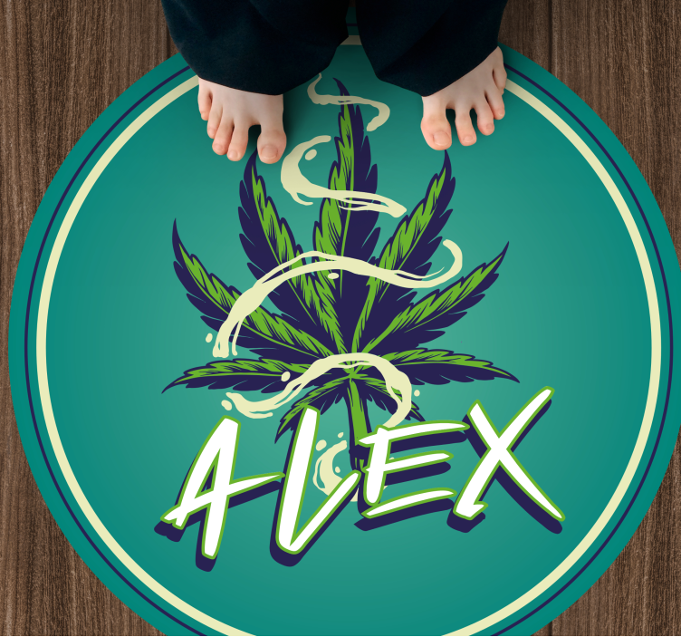 Tapete personalizado de graffiti de ilustração de cannabis - TenStickers