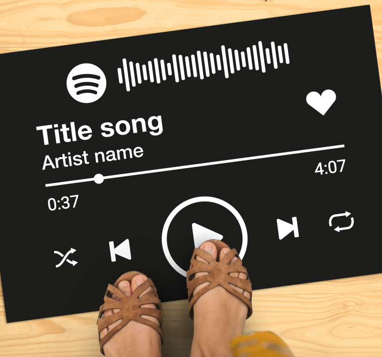 Spotify texto tapete personalizado - TenStickers