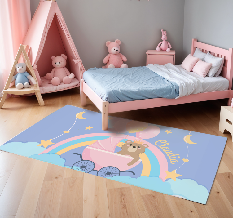 Tapete de vinil personalizado para bebés ursinho - TenStickers