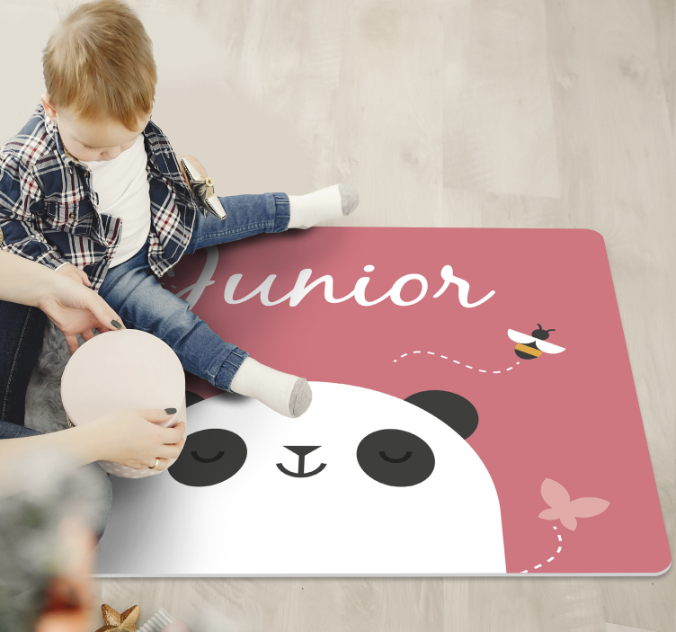 Tapete de vinil personalizado para crianças panda - TenStickers