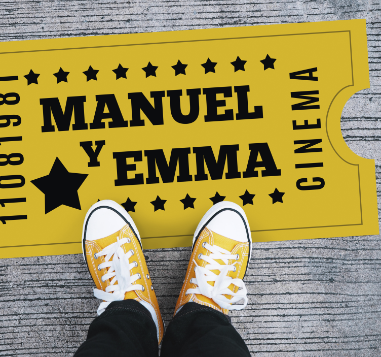 Tapete personalizado bilhete retro cinema - TenStickers