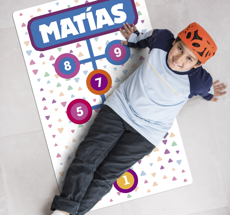 Engraçado tapete de vinil personalizável do jogo da amarelinha - TenStickers