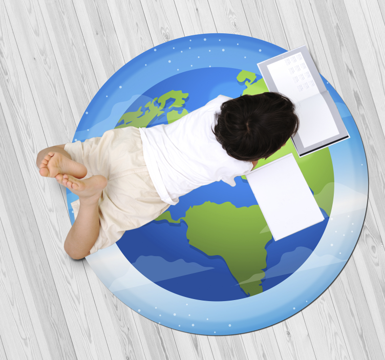 Incrível tapete de vinil redondo do mundo - TenStickers