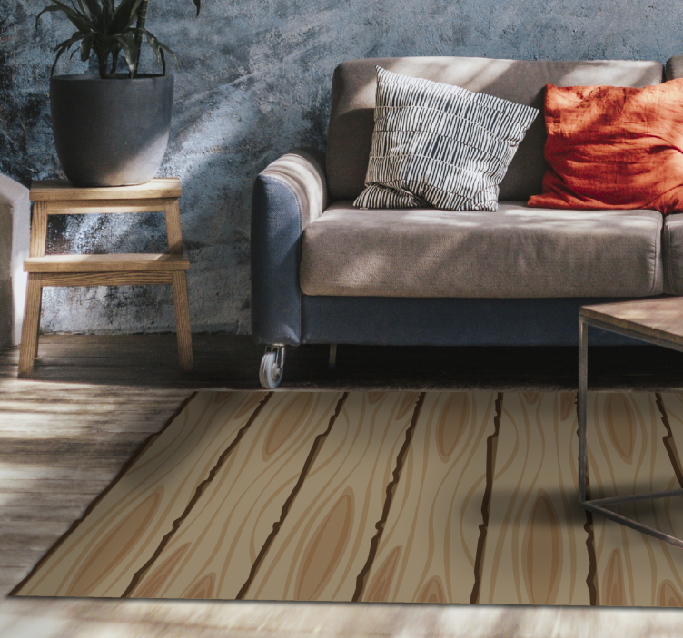 Tapete de vinil riscas piso de madeira - TenStickers