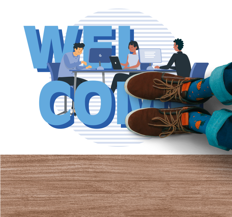 Tapete de vinil do hall de entrada do escritório de boas-vindas - TenStickers