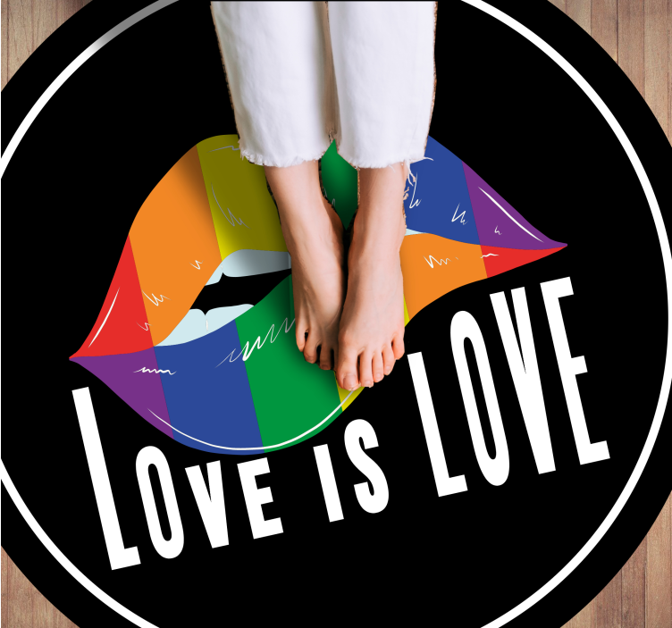 Tapete de quarto conceito de lábios do dia do orgulho - TenStickers