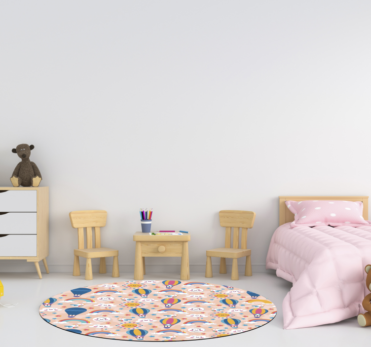 Tapete de vinil infantil Nuvens e arco-íris - TenStickers