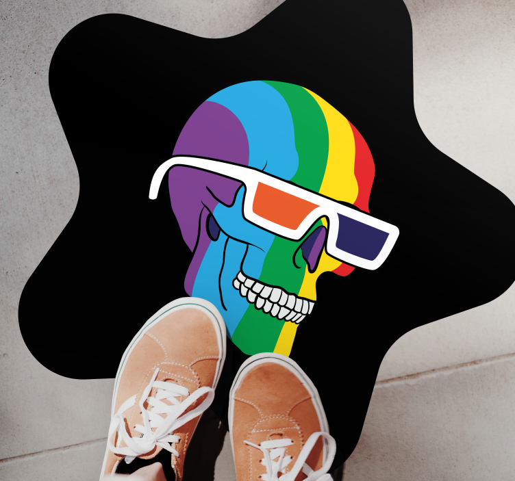 Tapete lgbt com caveira para sala de estar - TenStickers