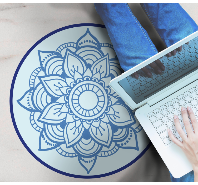 Tapete de vinil mandala azul estilo africano - TenStickers