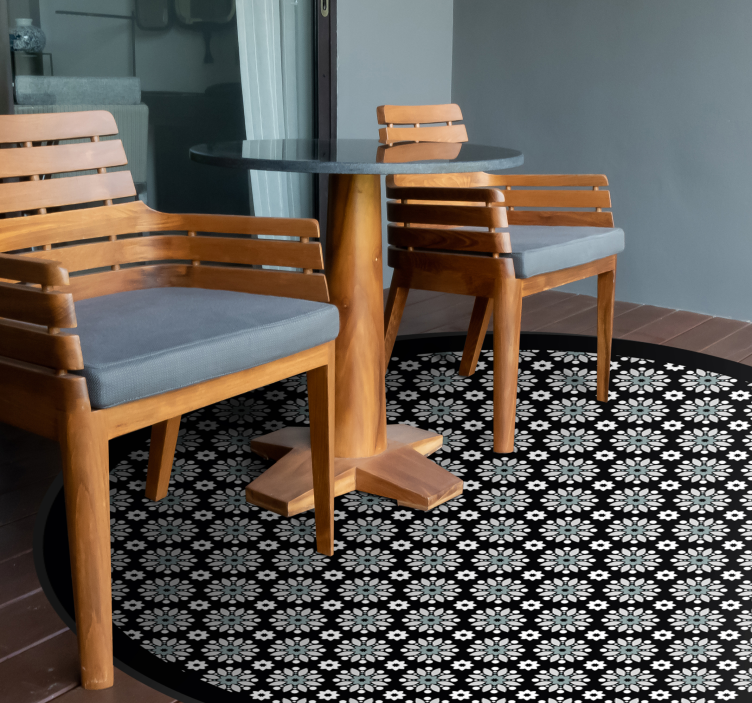 Tapete natural sóis preto e branco - TenStickers