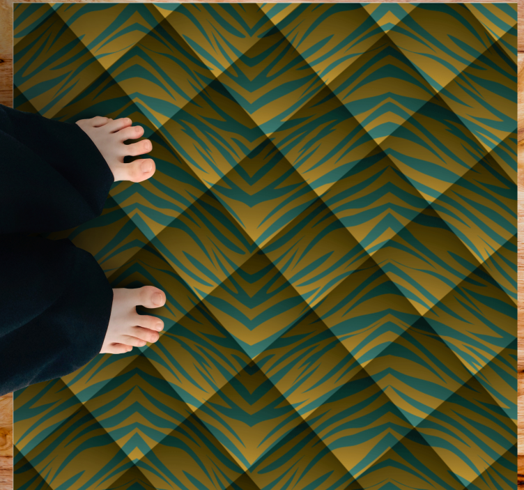 Tapete de vinil quadrado abstrato com estampa de zebra - TenStickers