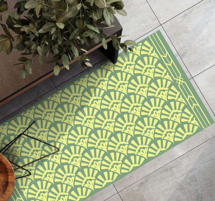 Tapete vintage com padrão dos anos 70 na cor limão - TenStickers