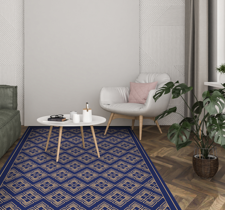 Tapete vintage azul decorativo à moda antiga - TenStickers