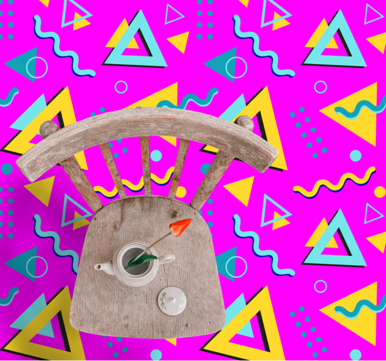 Tapete vintage 80 memphis retro - TenStickers