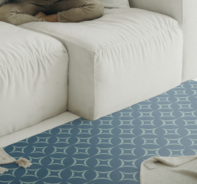 Tapete turquesa vintage dos anos 70 - TenStickers