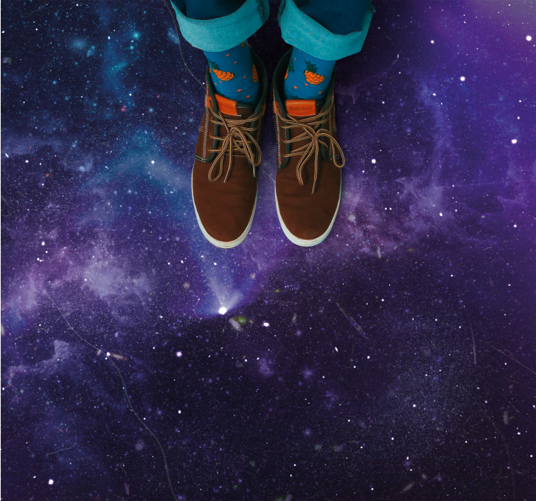 Tapete de vinil roxo estrela chuveiro natureza - TenStickers