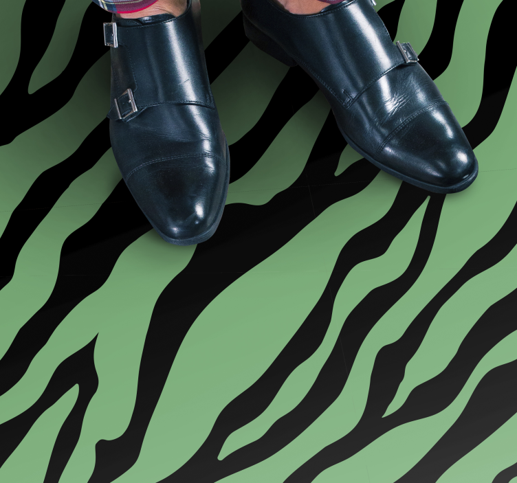 Tapete de vinil com estampa animal de produtozebra verde - TenStickers