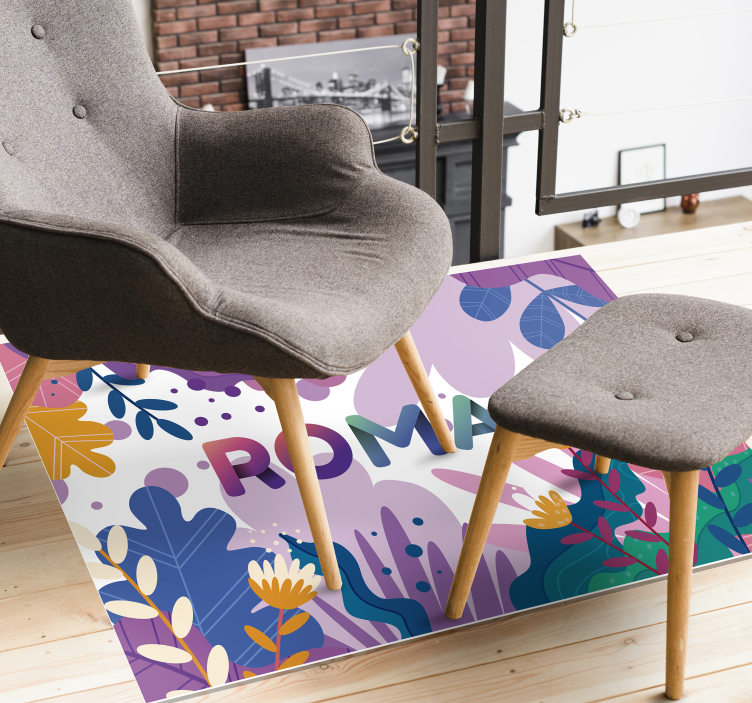 Tapete vinílico com nome botânico personalizado - TenStickers