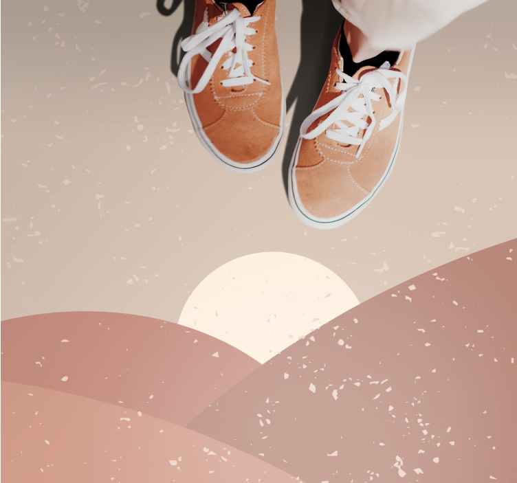 Tapete vinílico minimalista paisagem abstrata - TenStickers