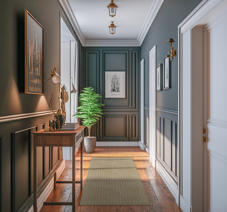 Tapete vinílico moderno Tecido monocolor bege - TenStickers