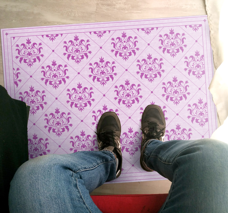 Tapete vinílico vintage padrão de damasco ornamentado - TenStickers