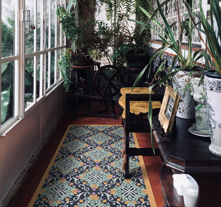 Tapete vinílico mosaico padrão inspirado em mosaico - TenStickers