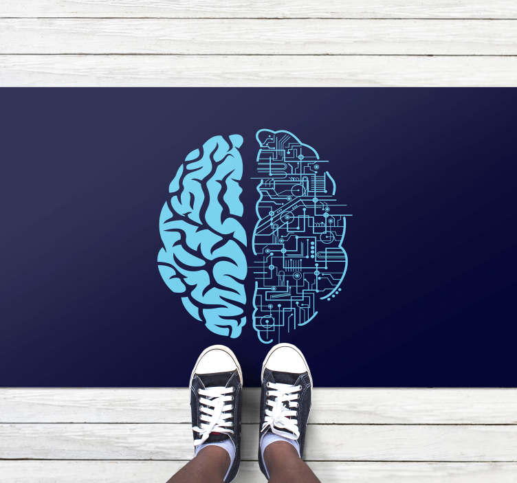 Tapete vinílico para gabinete Cérebro elétrico - TenStickers