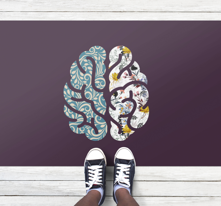 Tapete vinílico para gabinete Cérebro padronizado - TenStickers