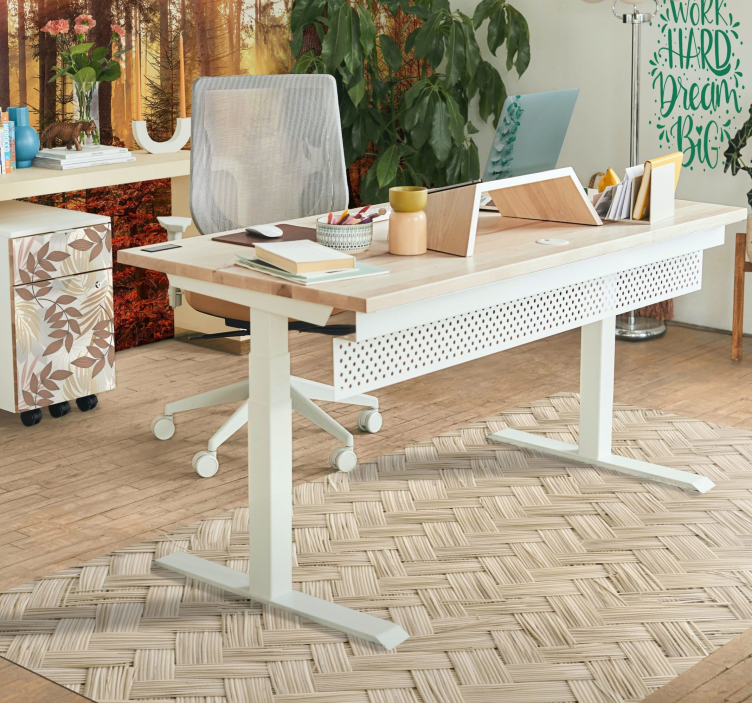 Tapete vinílico para gabinete Tapete de palha - TenStickers