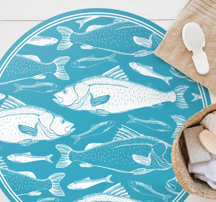 Tapete vinílico de animais motivo de fauna aquática - TenStickers