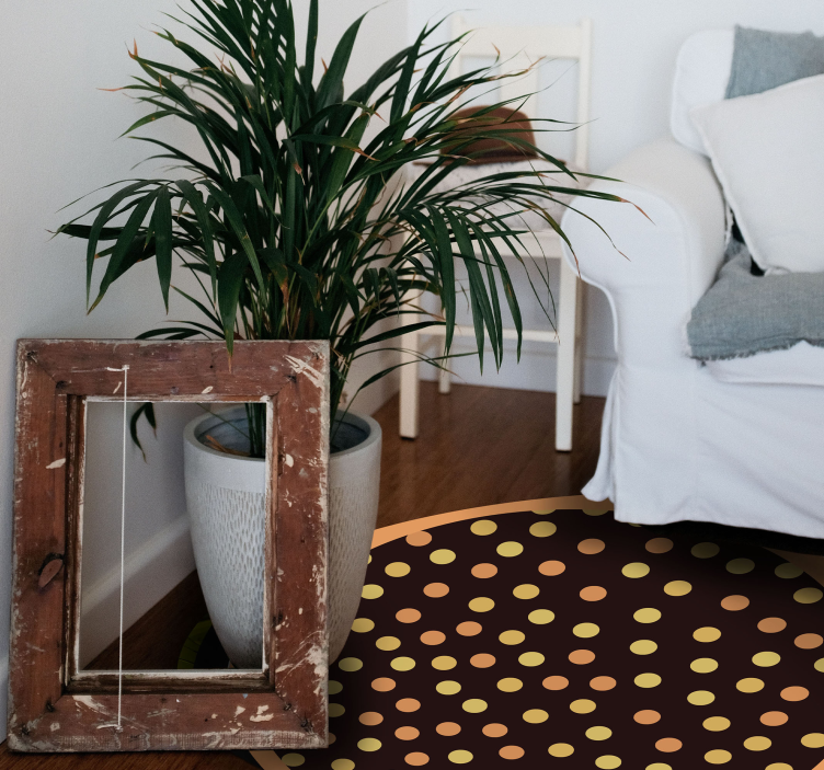 Tapete vinílico às risca círculo pontilhado de bolinhas - TenStickers