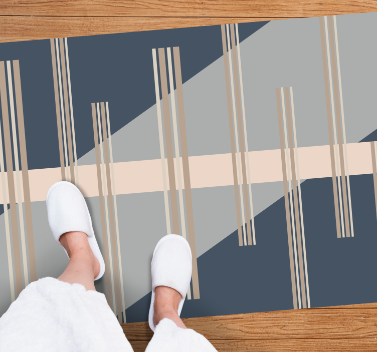 Tapete vinílico às risca estética listrada - TenStickers