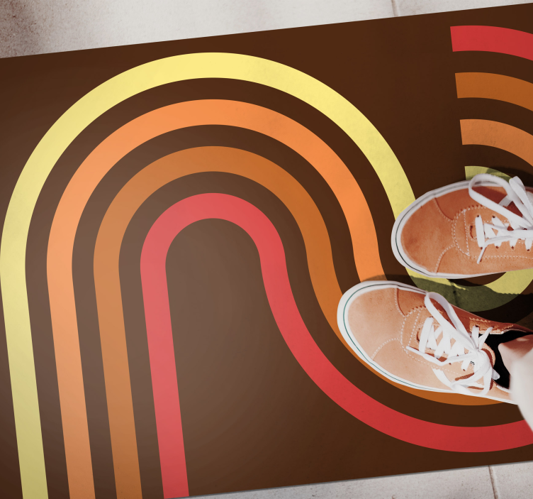 Tapete vinílico vintage listras retrô - TenStickers